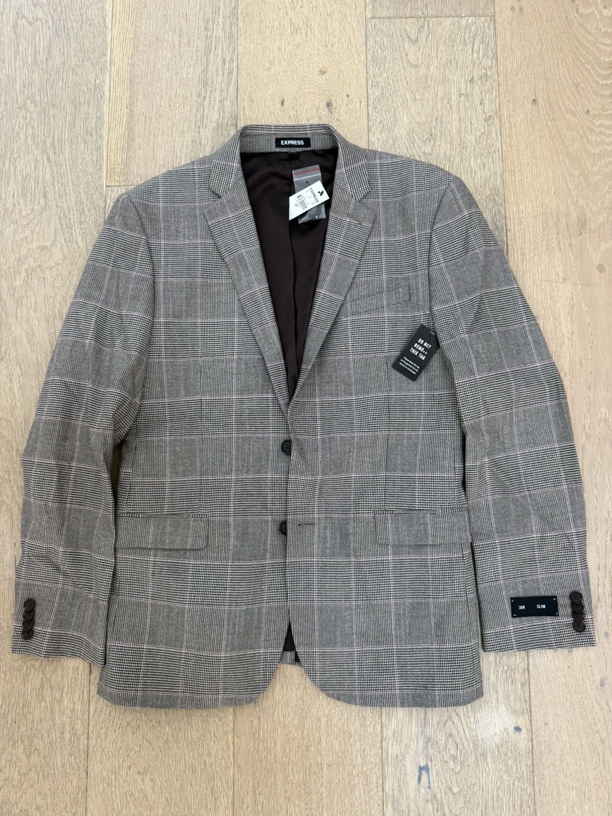 Express Express Slim Navy Wool Blend Suit Jacket 38R Size 38R - 1 Thumbnail