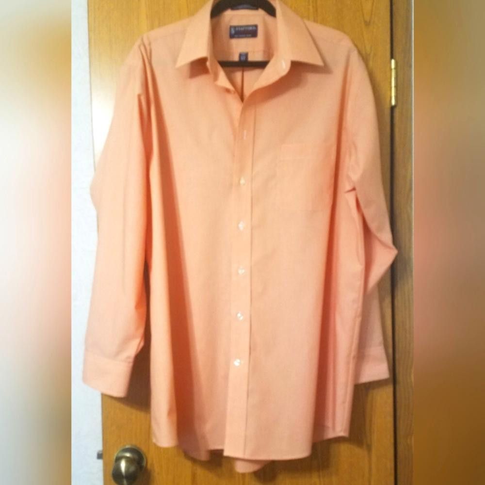 Stafford Stafford Performance The Super Shirt Classic Fit Size 17 1/2 Size 38R - 1 Thumbnail