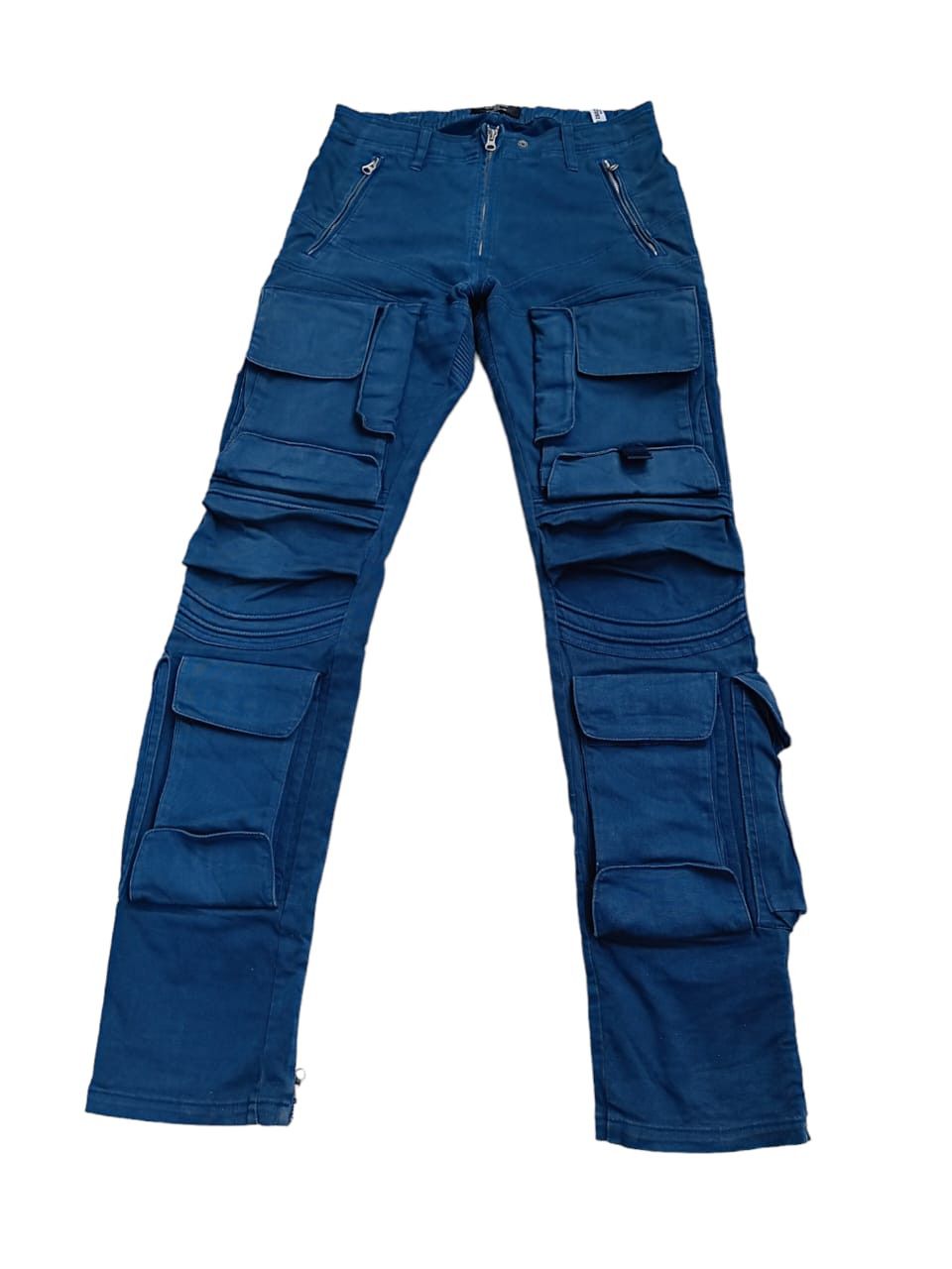 image of Cabane De Zucca Multipocket Cargo Survival Pants in Blue, Men's (Size 32)