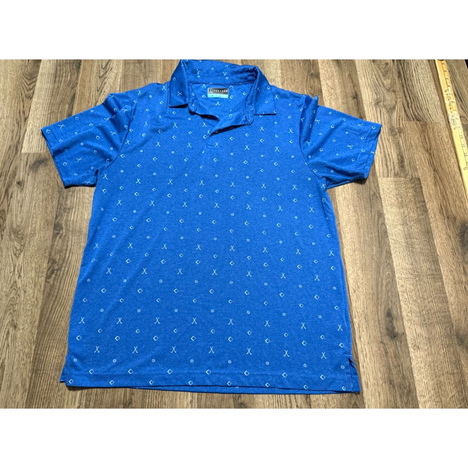 PGA Tour PGA TOUR Polo Men's Large Blue Short Sleeve Casual Shirt Size US L / EU 52-54 / 3 - 2 Thumbnail