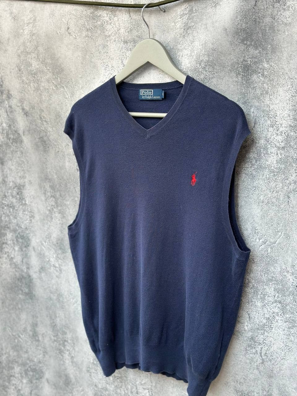 Polo Ralph Lauren × Vintage Polo Ralph Lauren Vintage Navy Vest Gilet Cotton Pullover Size US L / EU 52-54 / 3 - 1 Thumbnail