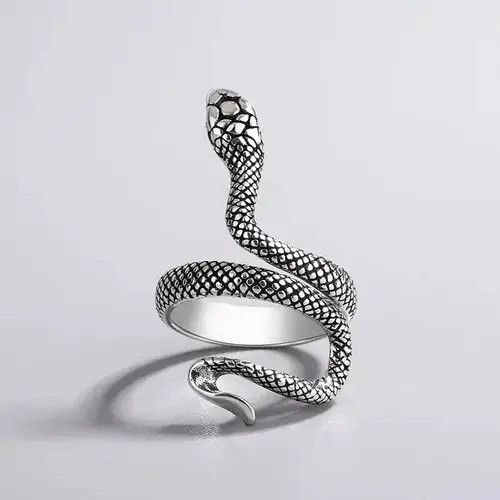 Japanese Brand Sterling Silver Snake Rings Size ONE SIZE - 1 Thumbnail