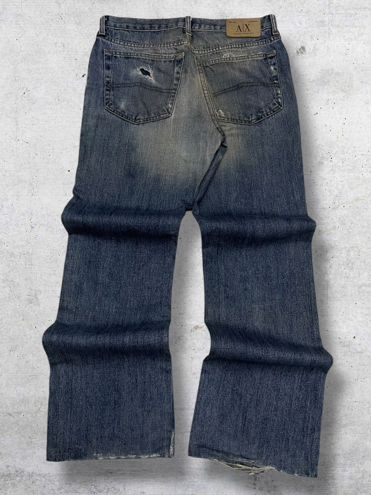 Armani Exchange VINTAGE ARMANI EXCHANGE FAMOUS DESIGNER DISTRESSED MUDWASH Size US 30 / EU 46 - 9 Thumbnail