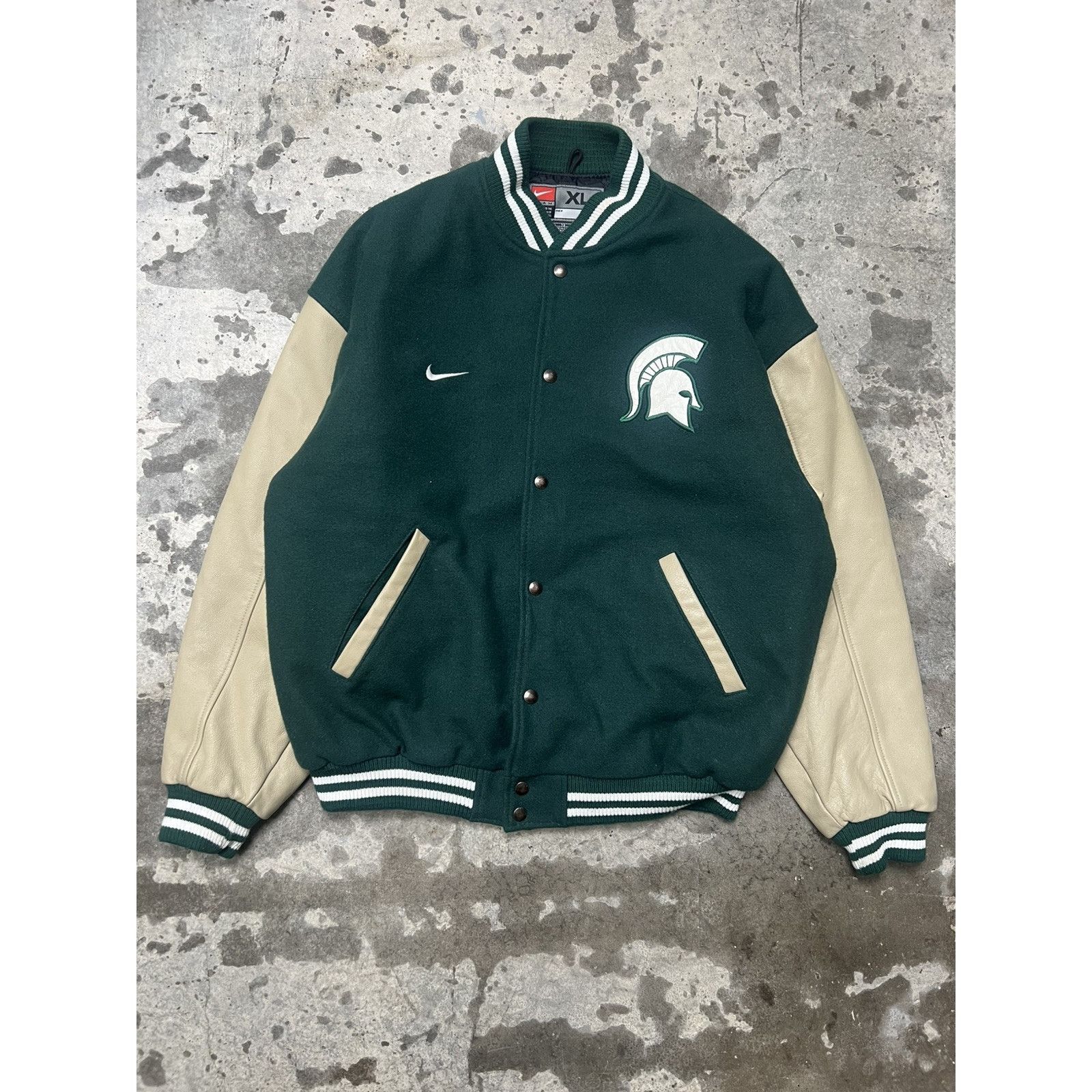 Vintage Nike Team NCAA Michigan State Letterman Jacket