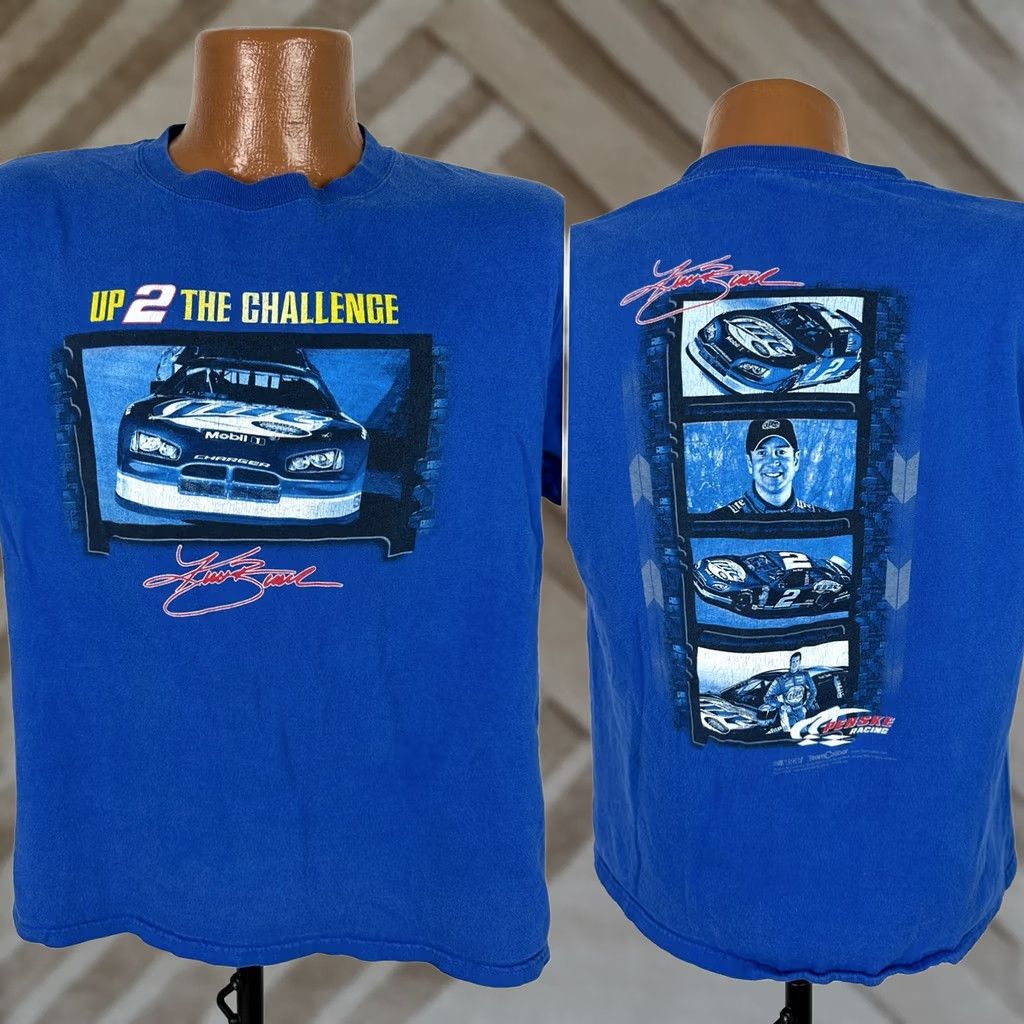 Delta Penske Racing Shirt M Kurt Busch NASCAR Auto Racing Miller Lite Vintage Blue Shirt Adult Medium Blue NASCAR Shirt Mens Size US M / EU 48-50 / 2 - 1 Thumbnail