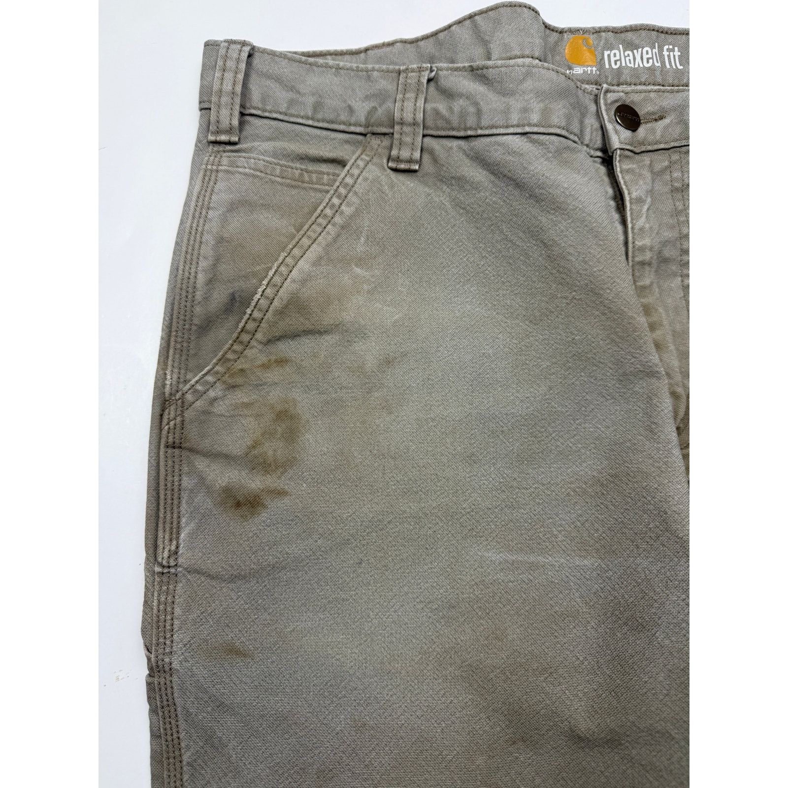 Vintage Carhartt Relaxed Fit Canvas Work Wear Carpenter Pants 36W Size US 36 / EU 52 - 4 Thumbnail