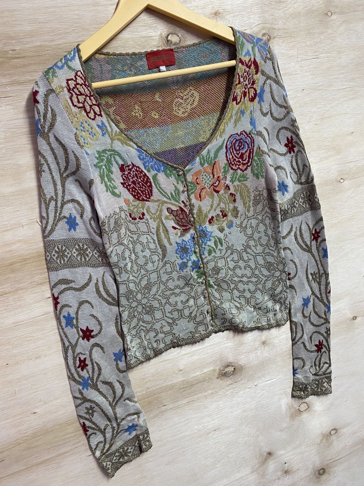 Kenzo Vintage Kenzo cardigan full hand made Size M / US 6-8 / IT 42-44 - 2 Thumbnail