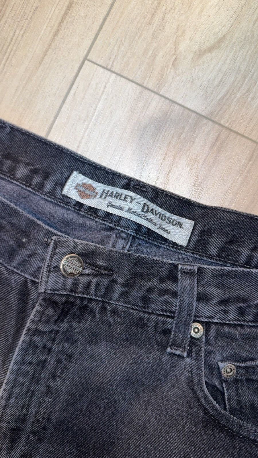 Harley Davidson Vintage Harley Davidson Black Denim Size US 34 / EU 50 - 2 Thumbnail