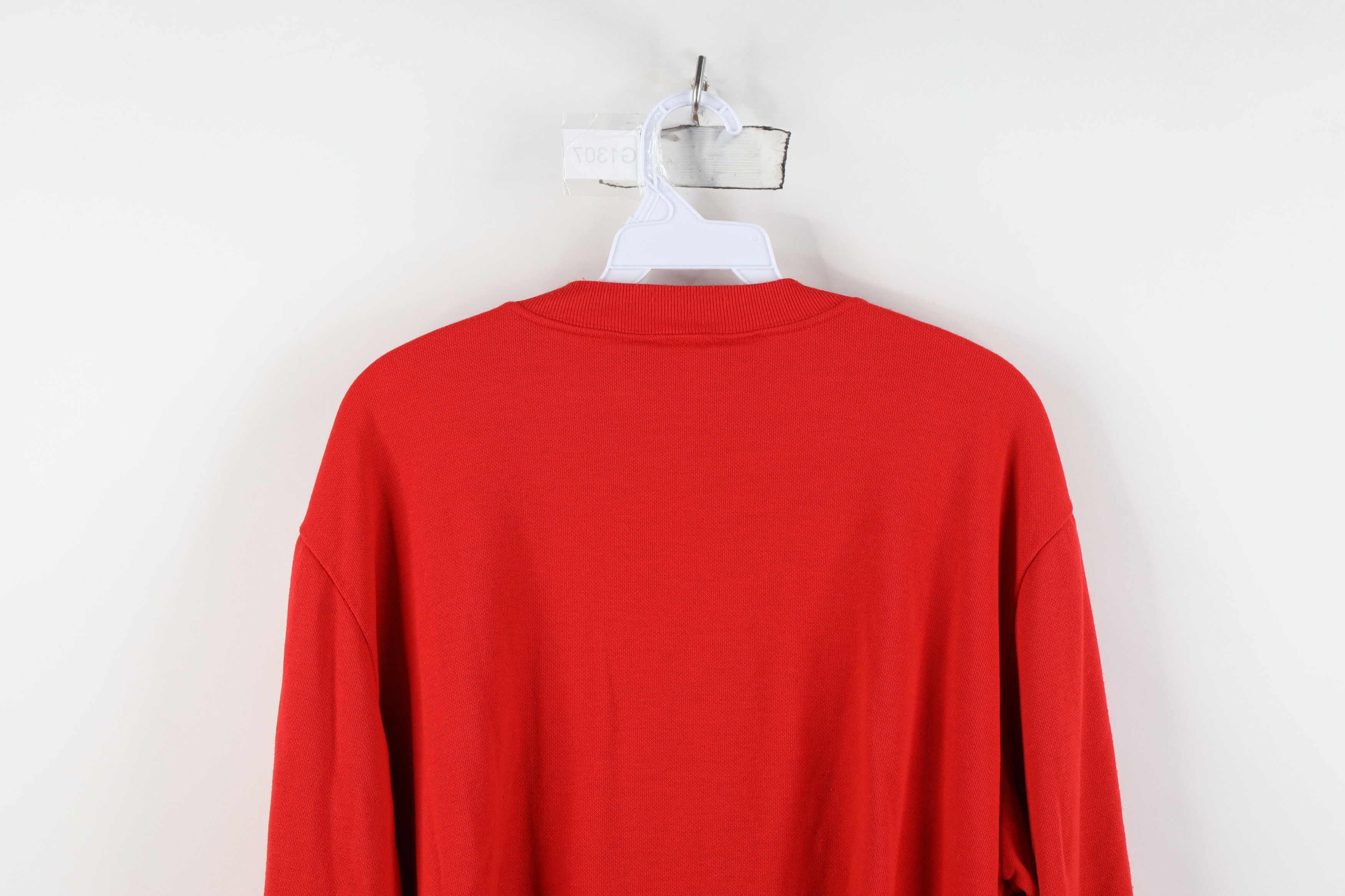 Vintage Vintage 90s Streetwear Cat Kitten Sweatshirt Red USA Size XXL / US 16-18 / IT 52-54 - 12 Thumbnail