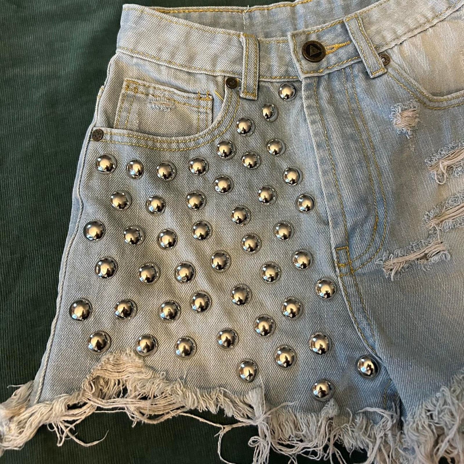 UNIF unif distressed studded shorts Size 24" / US 00 / IT 34 - 2 Thumbnail