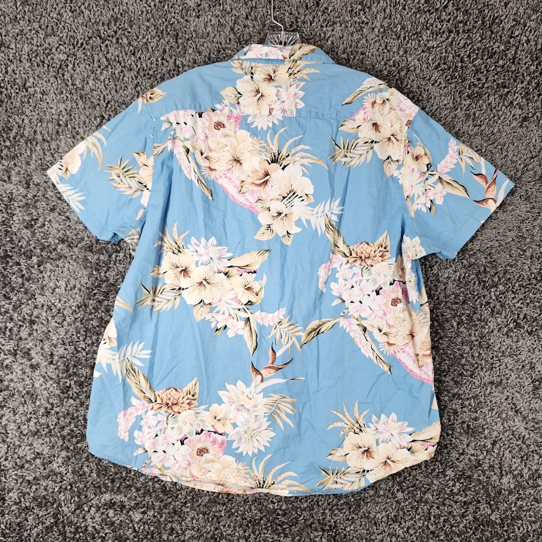 Primark Primark Mens Blue Floral Short Sleeve Hawaiian Button-Up Size 2XL Size US 39 - 5 Thumbnail