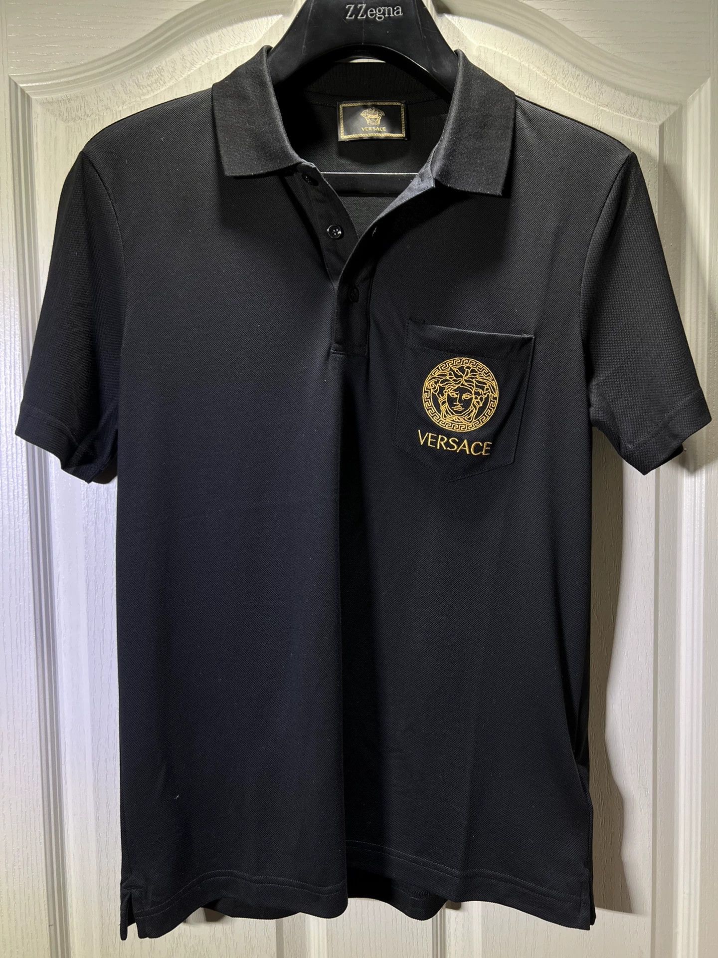 Versace VERSACE Men's Collared Short Sleeve T-shirt Size US S / EU 44-46 / 1 - 1 Thumbnail