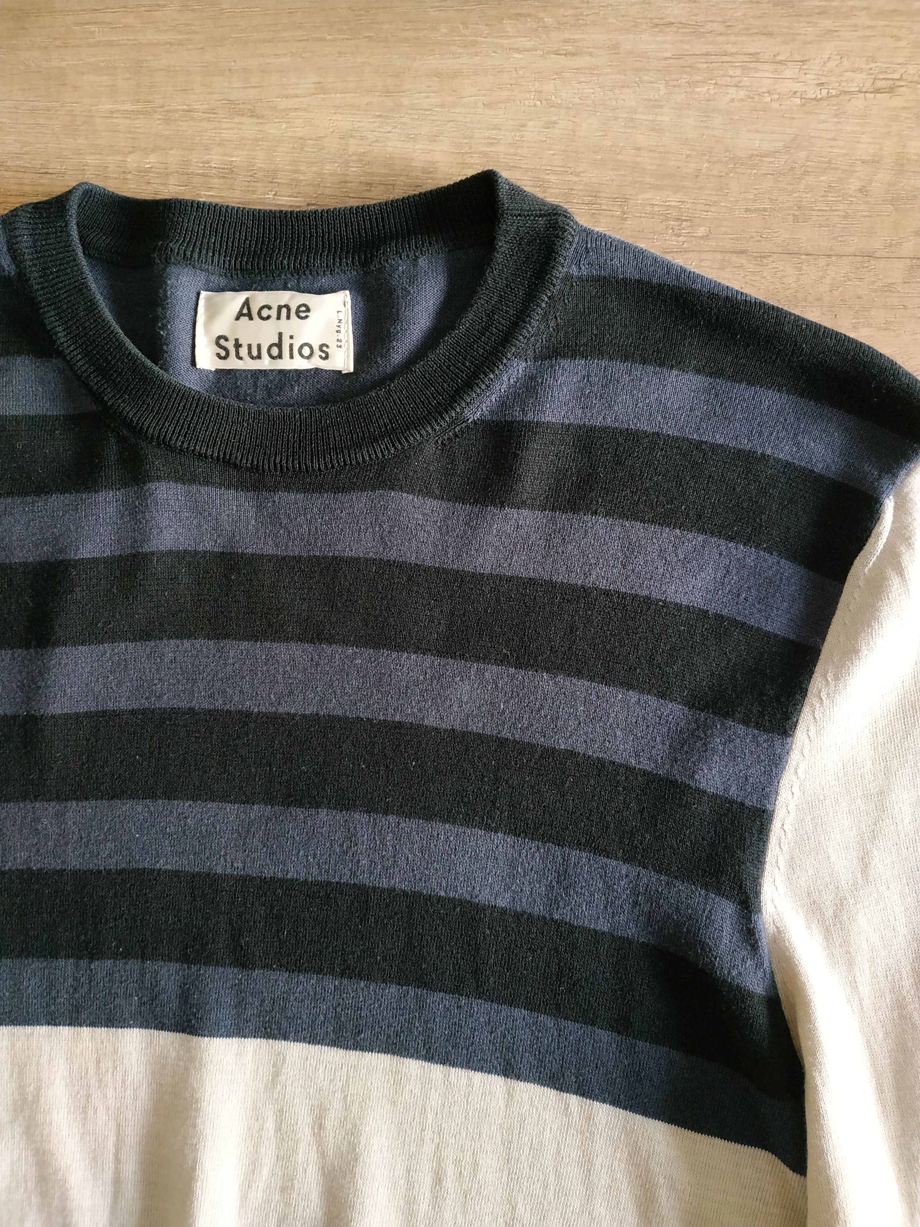 Acne Studios ACNE STUDIOS "Oval Stripe" Women's Silk Sweater, s. XS Size XS / US 0-2 / IT 36-38 - 5 Thumbnail