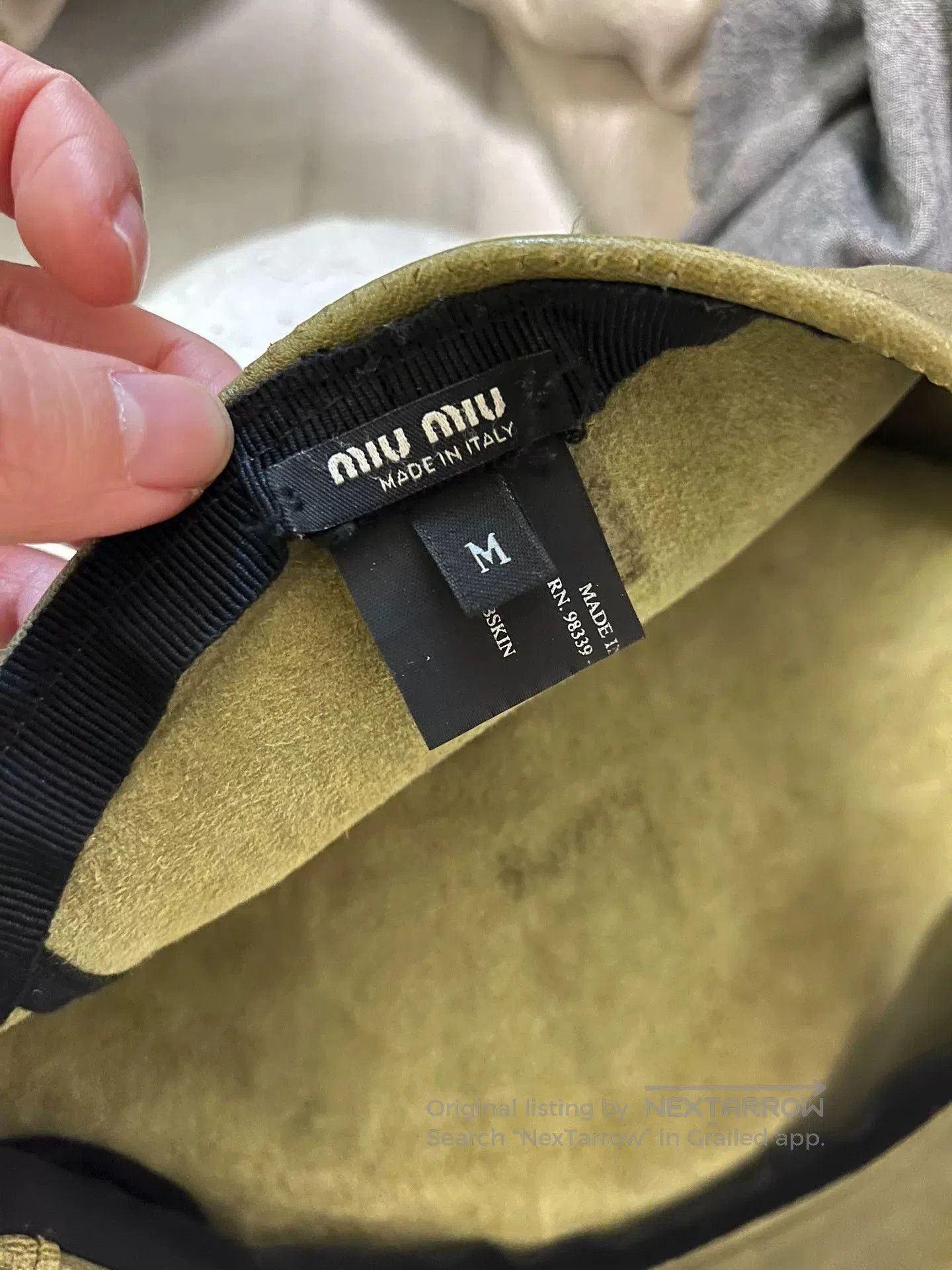 Miu Miu Miu Miu Leather Beret. Size ONE SIZE - 8 Thumbnail
