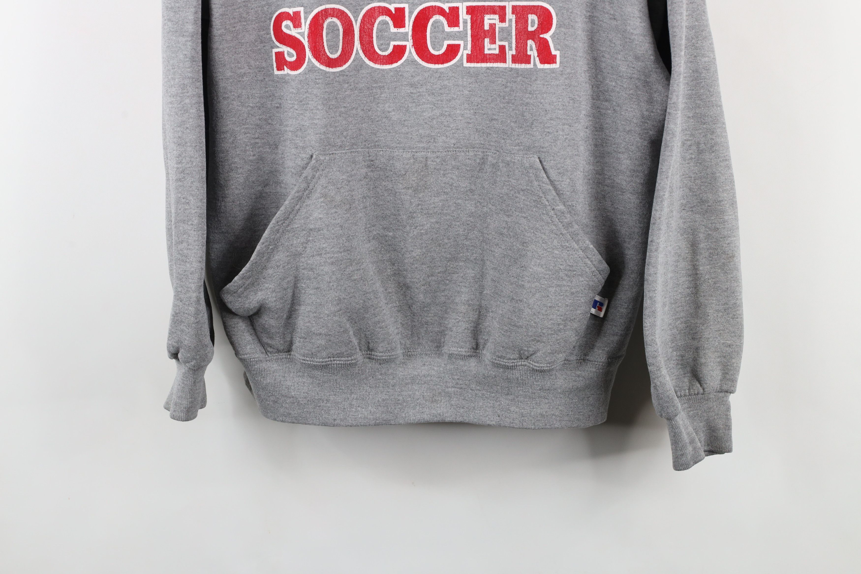 Russell Athletic × Vintage Vintage 90s Russell Athletic Soccer Hoodie Sweatshirt USA Size US L / EU 52-54 / 3 - 3 Thumbnail