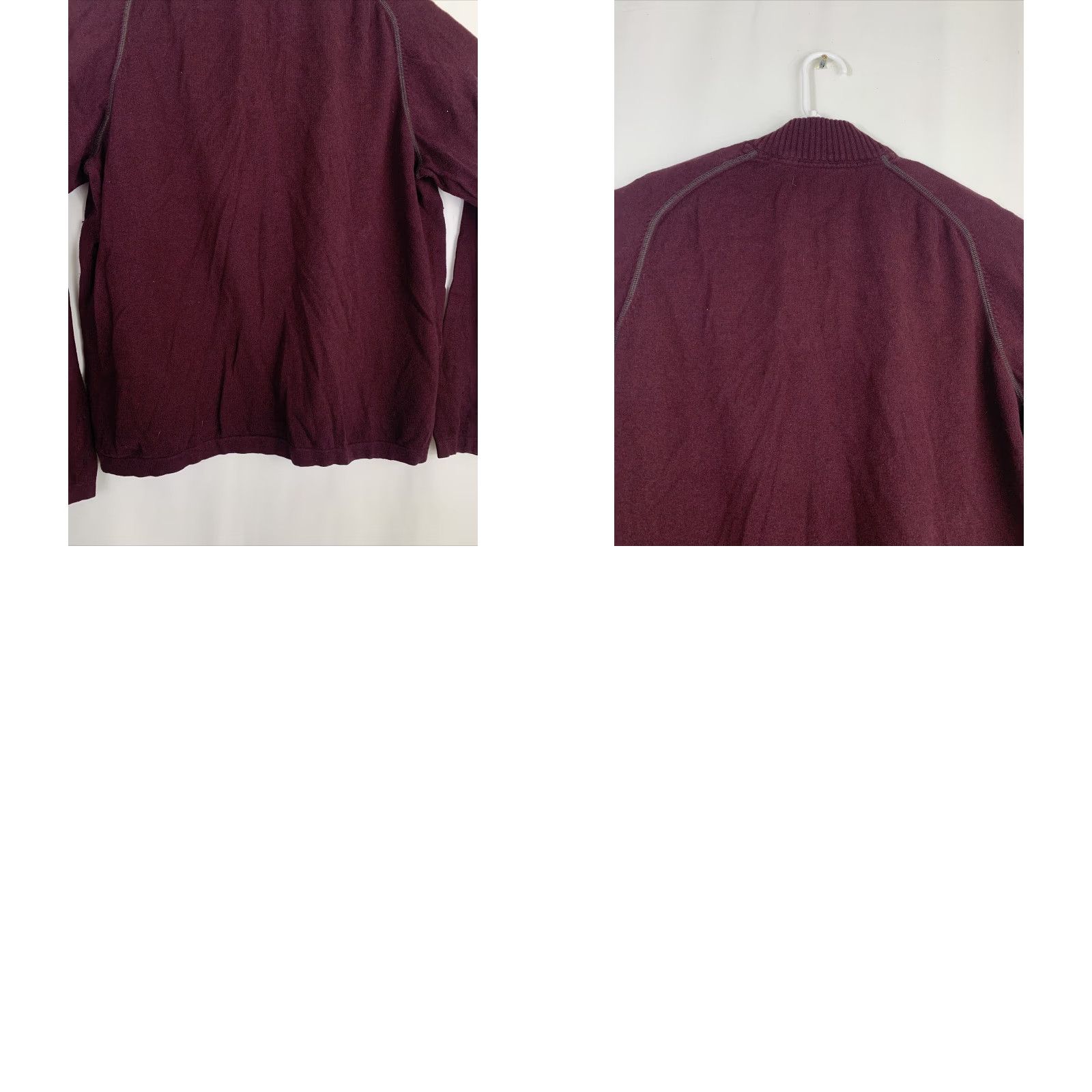 Eddie Bauer Eddie Bauer Mens 2XL Maroon Cotton Wool 1/4 Zip Waffle Thermal Shirt Size US XXL / EU 58 / 5 - 9 Thumbnail