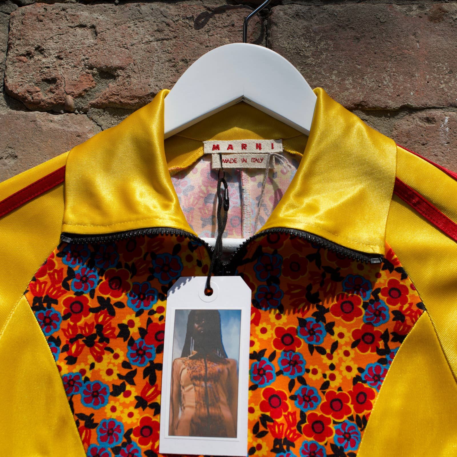 Marni Marni Flower Print Track Jacket - Yellow - Resort 2021 [New] Size S / US 4 / IT 40 - 6 Thumbnail