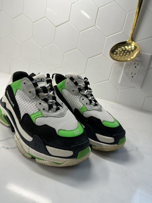 Balenciaga Balenciaga Triple S Mr. Porter Neon Green | Grailed