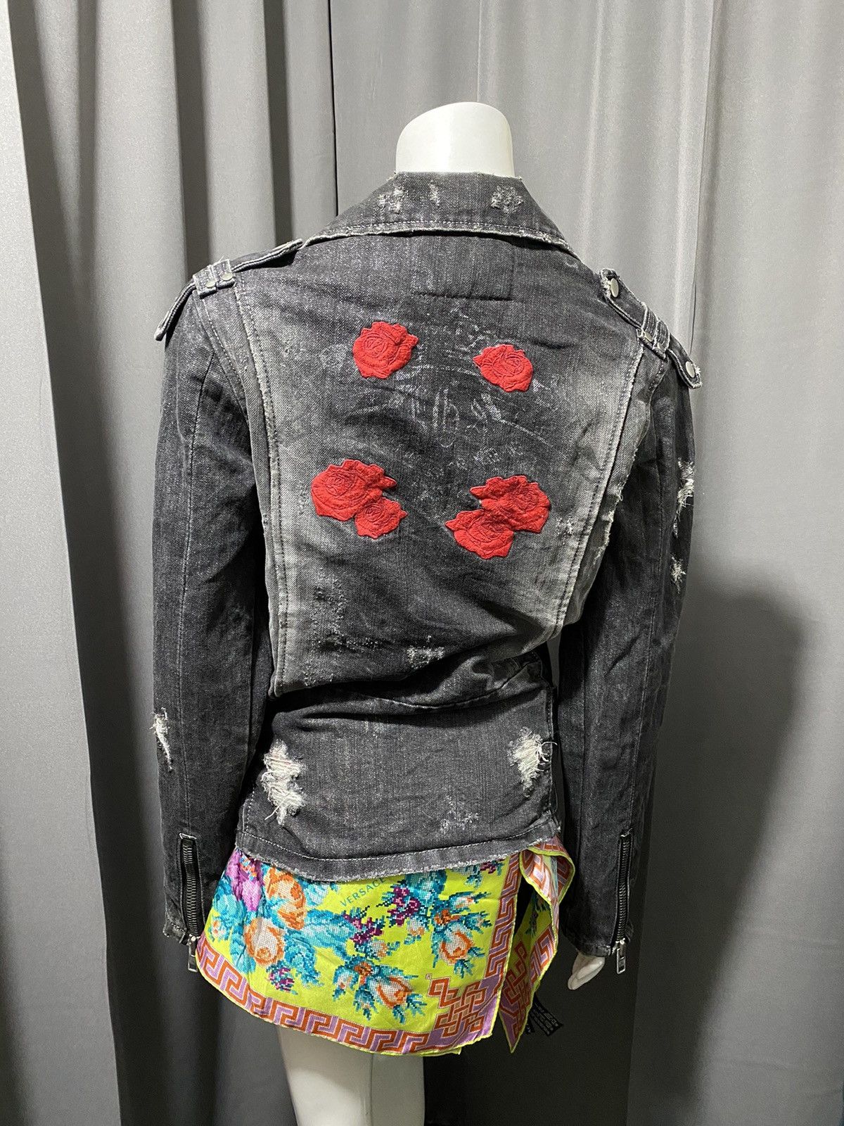If Six Was Nine × Japanese Brand Lagust Distressed Metallic Denim Jacket Size S / US 4 / IT 40 - 23 Thumbnail