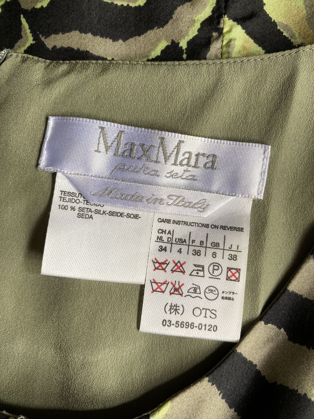 Max Mara Maxmara Green Tiger Printed dress. Size S / US 4 / IT 40 - 7 Thumbnail