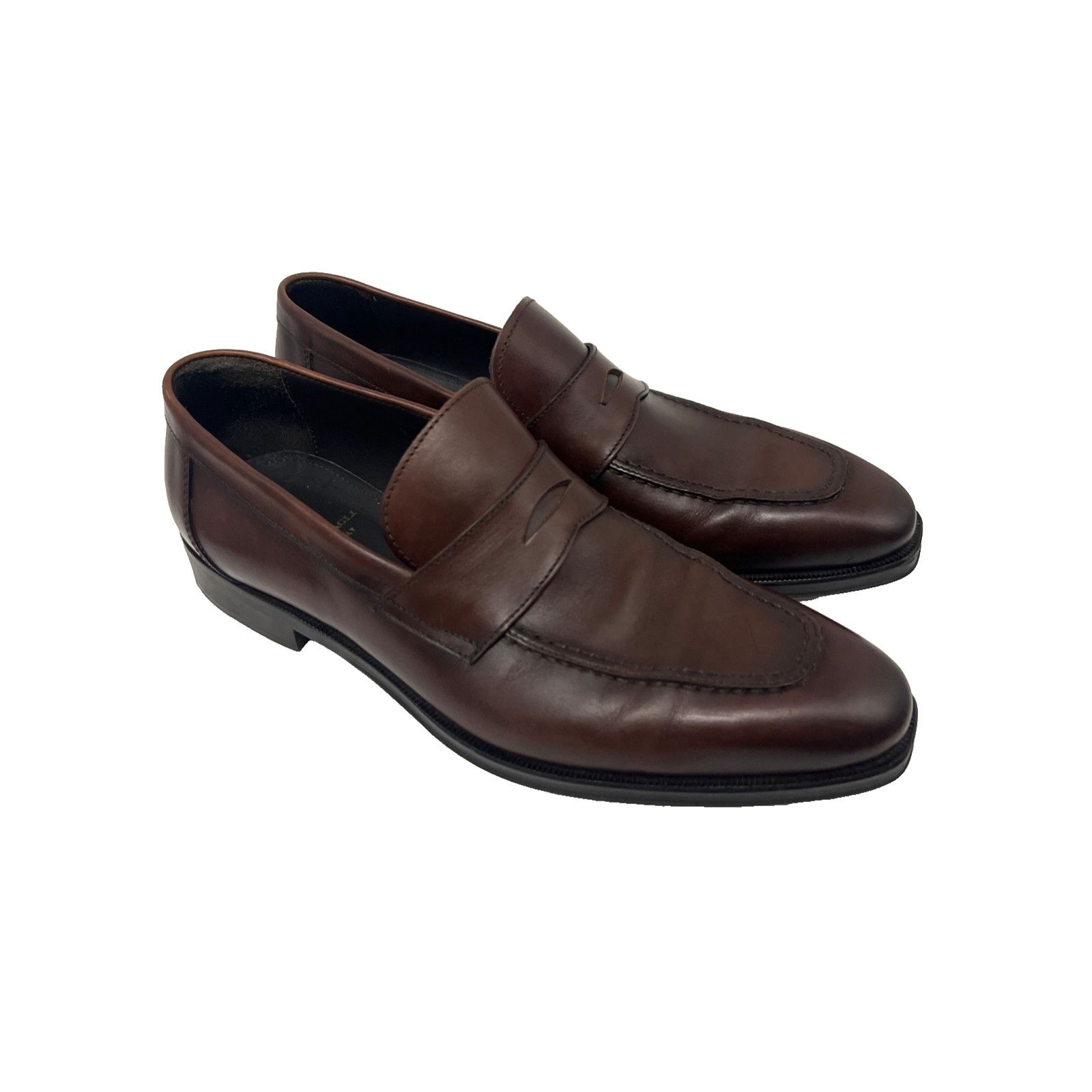 Bruno Magli Bruno Magli Hudson Penny Loafers Shoes US 10M Brown Leather Size US 10 / EU 43 - 2 Thumbnail