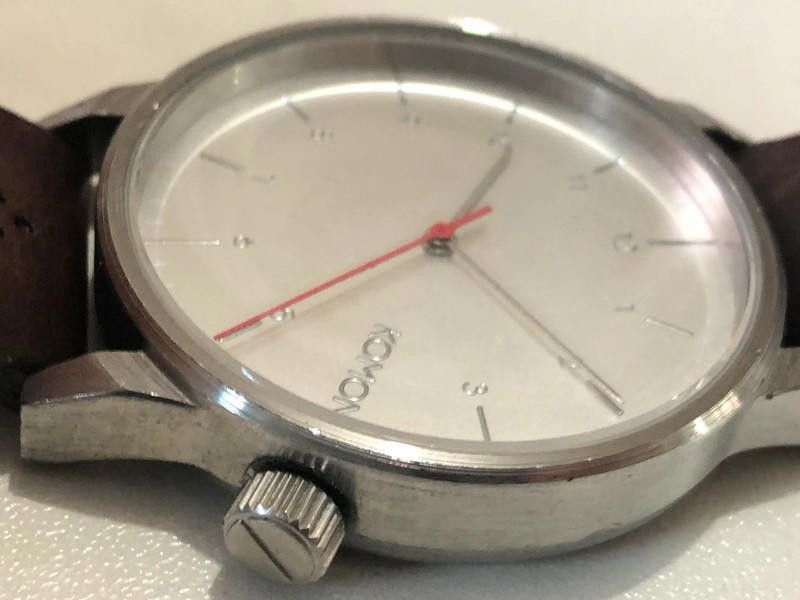 Komono Komono Estelle Pastel silver dial brown leather strap watch Size ONE SIZE - 8 Thumbnail