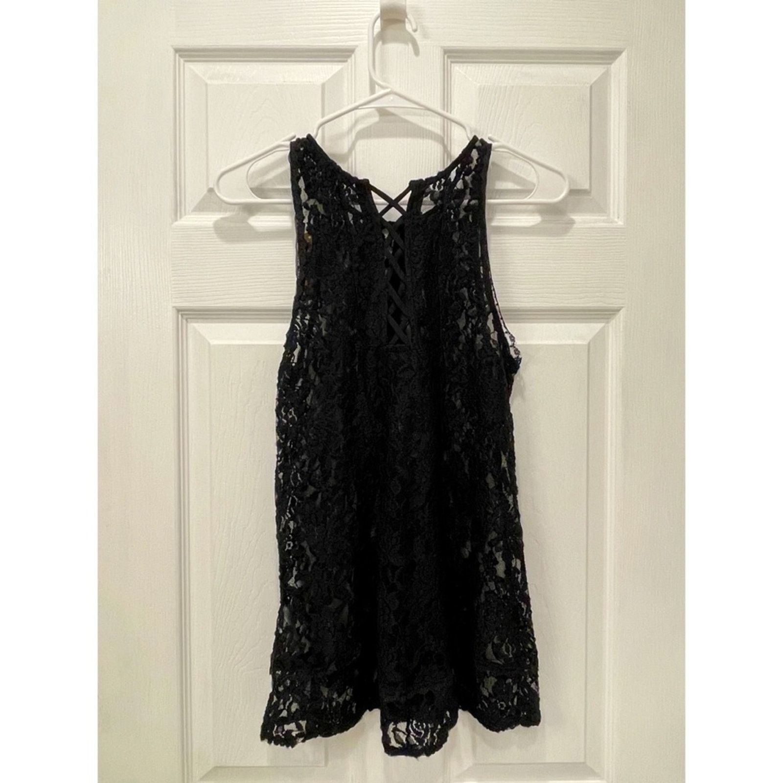 American Eagle Outfitters AEO Sheer Lace Tank XS Size XS / US 0-2 / IT 36-38 - 2 Thumbnail