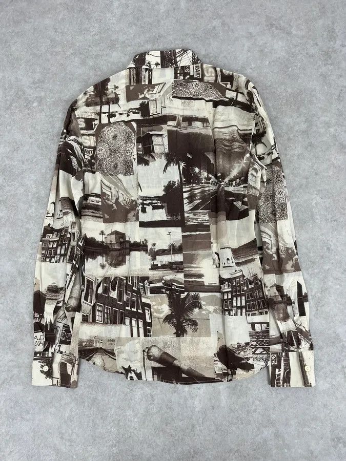 Dolce & Gabbana 1990s Dolce & Gabbana Brown & White Photography Shirt Size US M / EU 48-50 / 2 - 6 Thumbnail