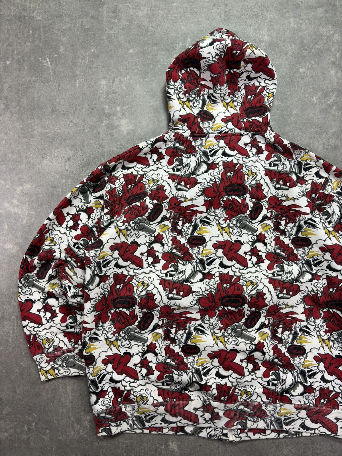 Ecko Unltd. 00s Ecko Unlimited AOP Multilogo Printed Baggy Zip Hoodie XL Size US XL / EU 56 / 4 - 12 Thumbnail