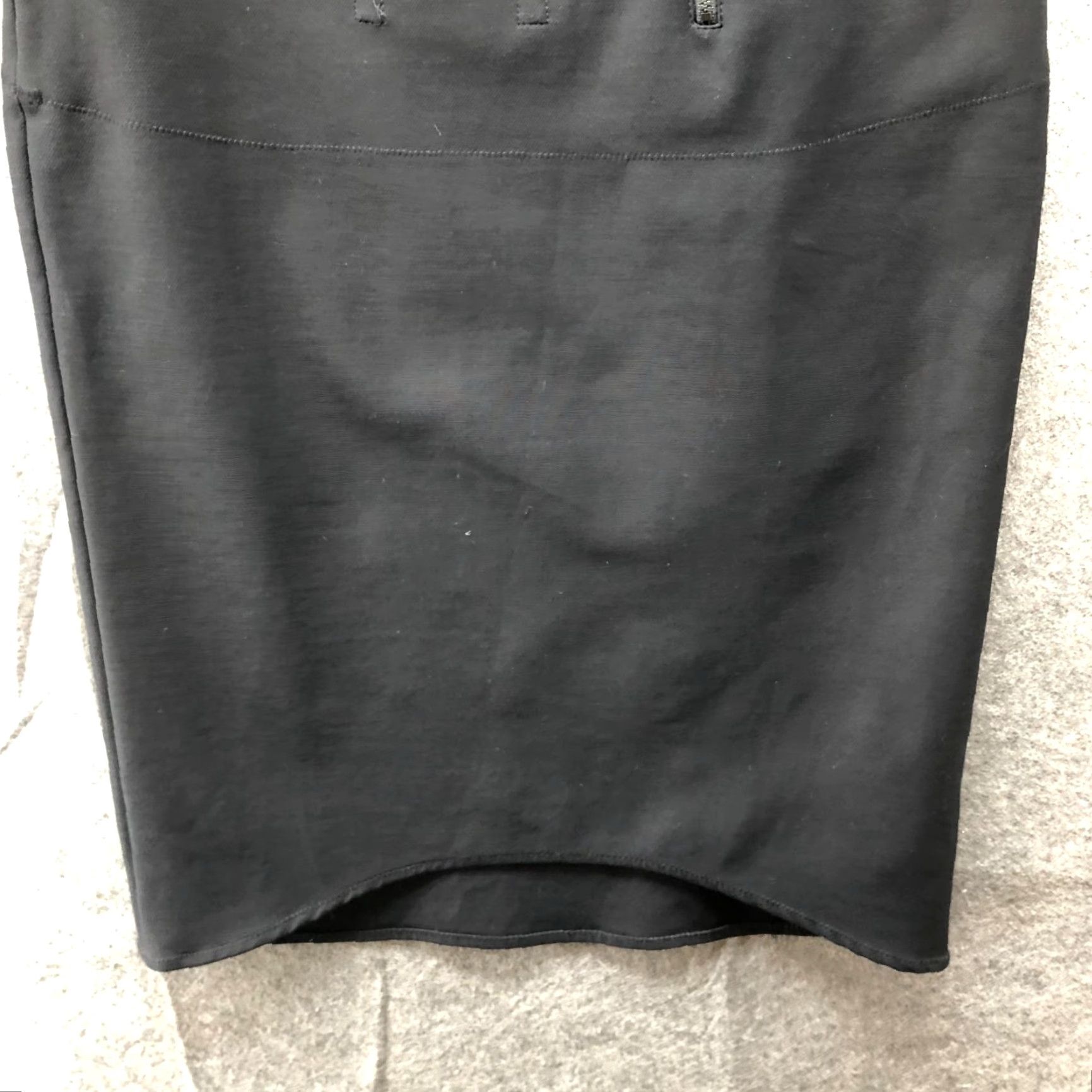 Acne Studios Acne Studios Rene Stretch Pencil Skirt Womens 8 Black Zip Cotton Blend Skirt Knee Length Satin Tweed Fall Spring Summer Size 30" / US 8 / IT 44 - 4 Thumbnail
