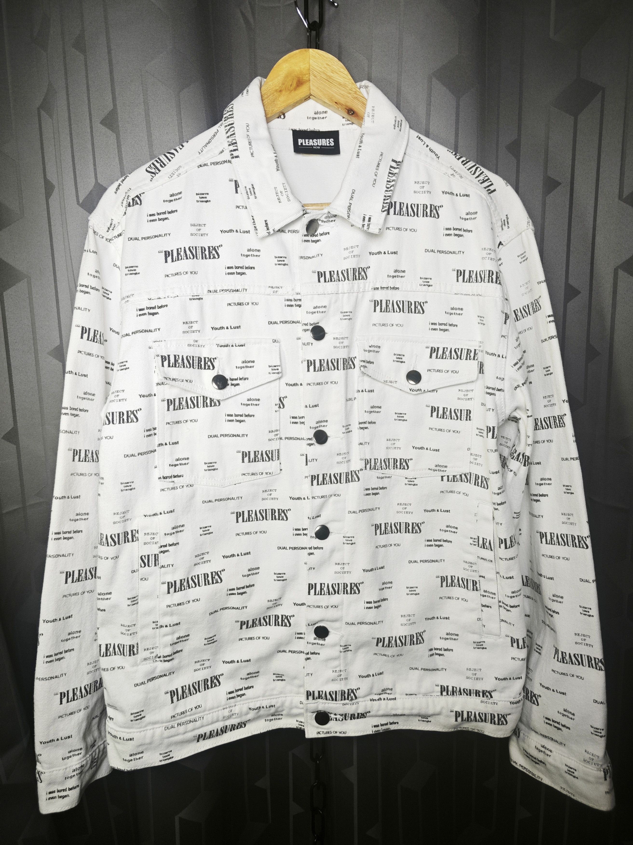 Pleasures Pleasures : Reject Trucker , White Denim Jacket Size US S / EU 44-46 / 1 - 1 Thumbnail