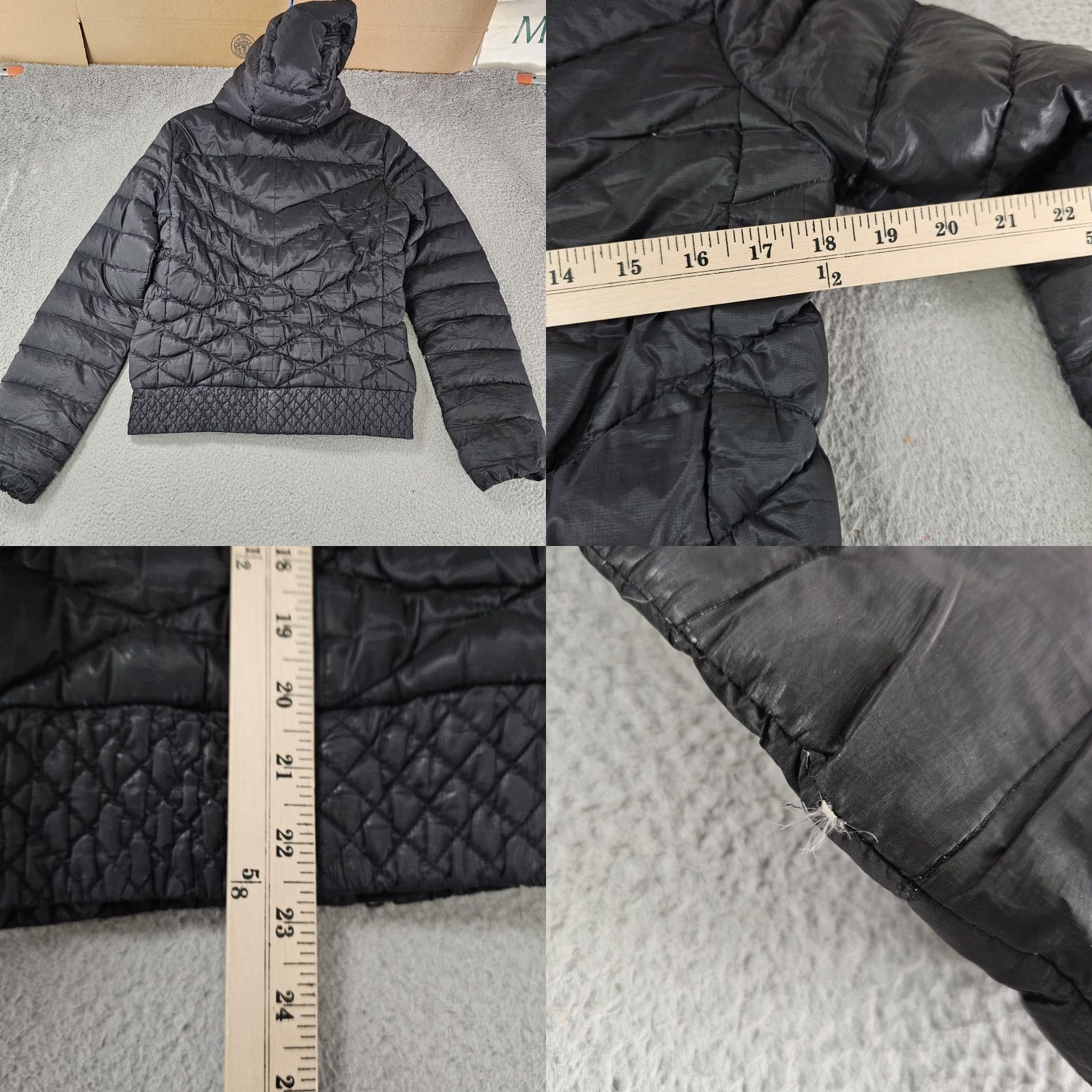 Nike VINTAGE Nike Down Puffer Jacket Womens M Black Hooded Quilted Zip 535441-010 Size M / US 6-8 / IT 42-44 - 8 Thumbnail
