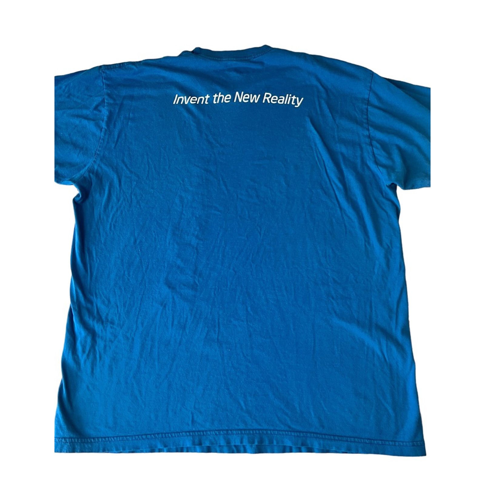 American Apparel Intel Invent New Reality Mens Graphic T-Shirt Blue USA XL Size US XL / EU 56 / 4 - 2 Thumbnail