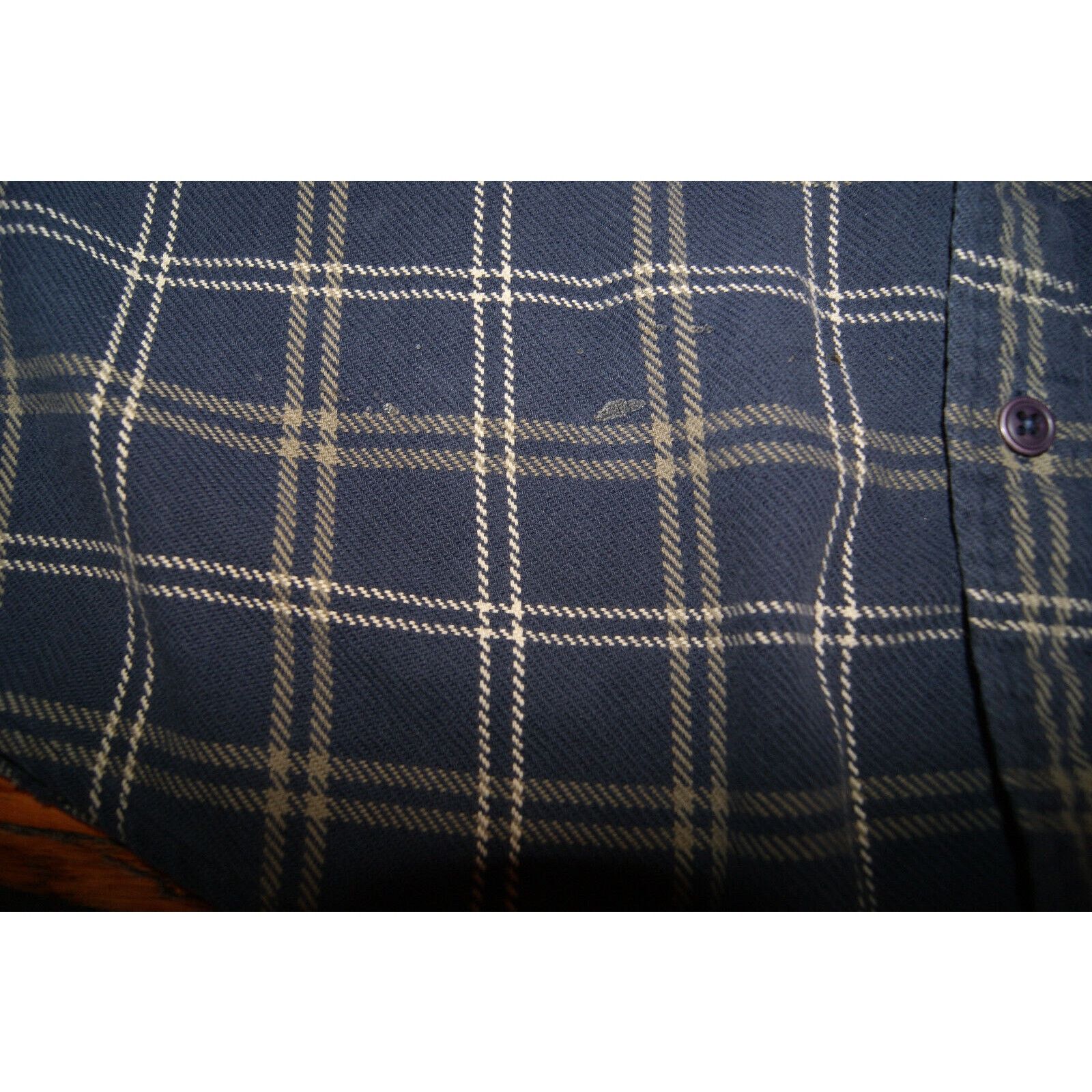 L.L. Bean LL Bean Heavy Cotton Flannel Shirt Large Blue Plaid Cotton Size US L / EU 52-54 / 3 - 6 Thumbnail