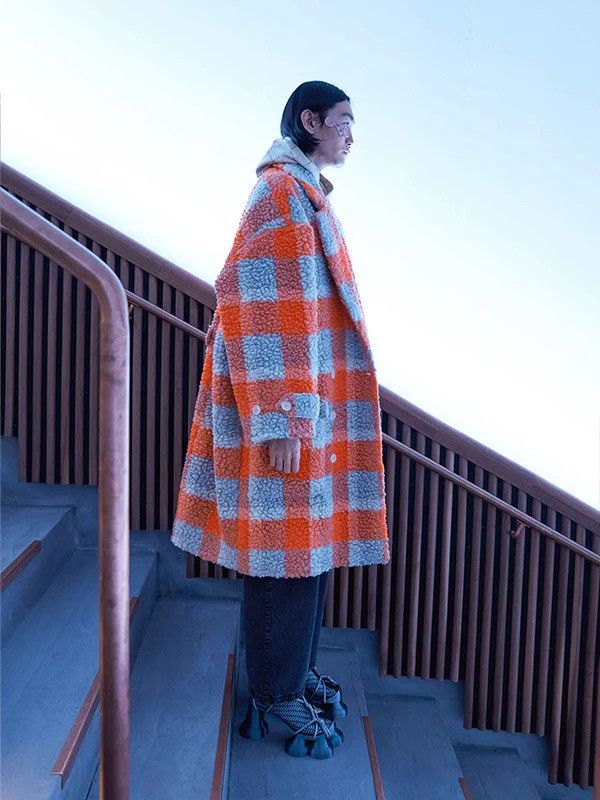 Henrik Vibskov !DS! AW22 Henrik Vibskov Checkered Ahoy Long Coat Size US XL / EU 56 / 4 - 2 Thumbnail