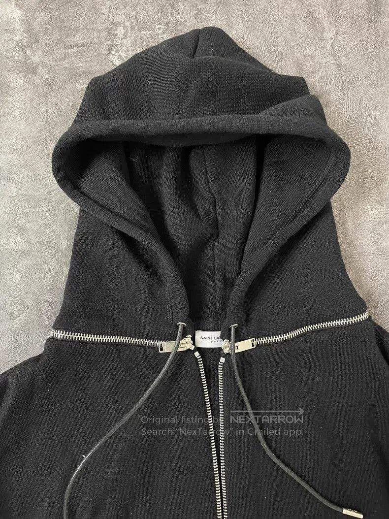 Saint Laurent Paris Saint Laurent Paris Patchwork leather zipper hooded cardig Size US S / EU 44-46 / 1 - 5 Thumbnail
