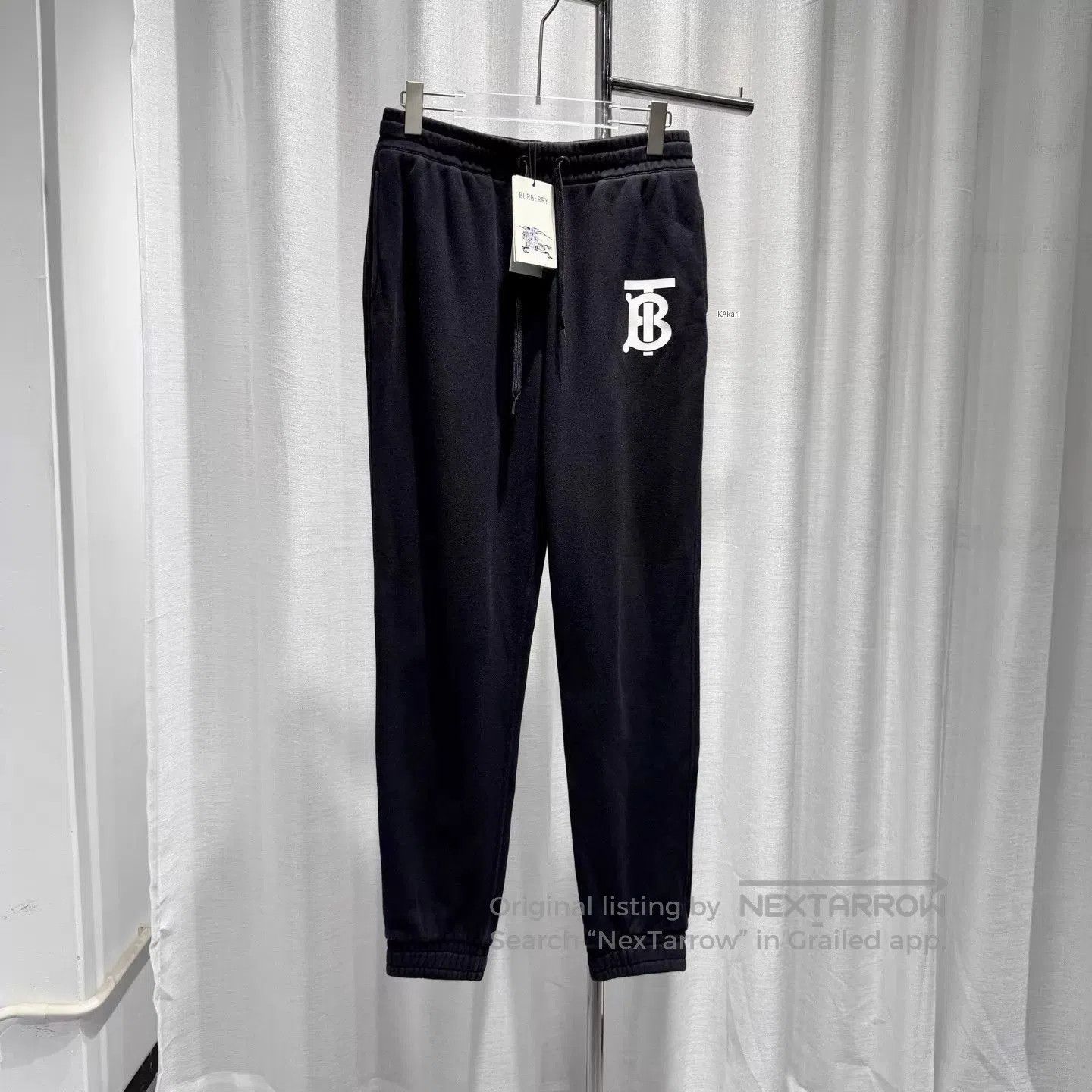 Burberry Black Jogger Sweatpants with Logo. Size US 32 / EU 48 - 1 Thumbnail