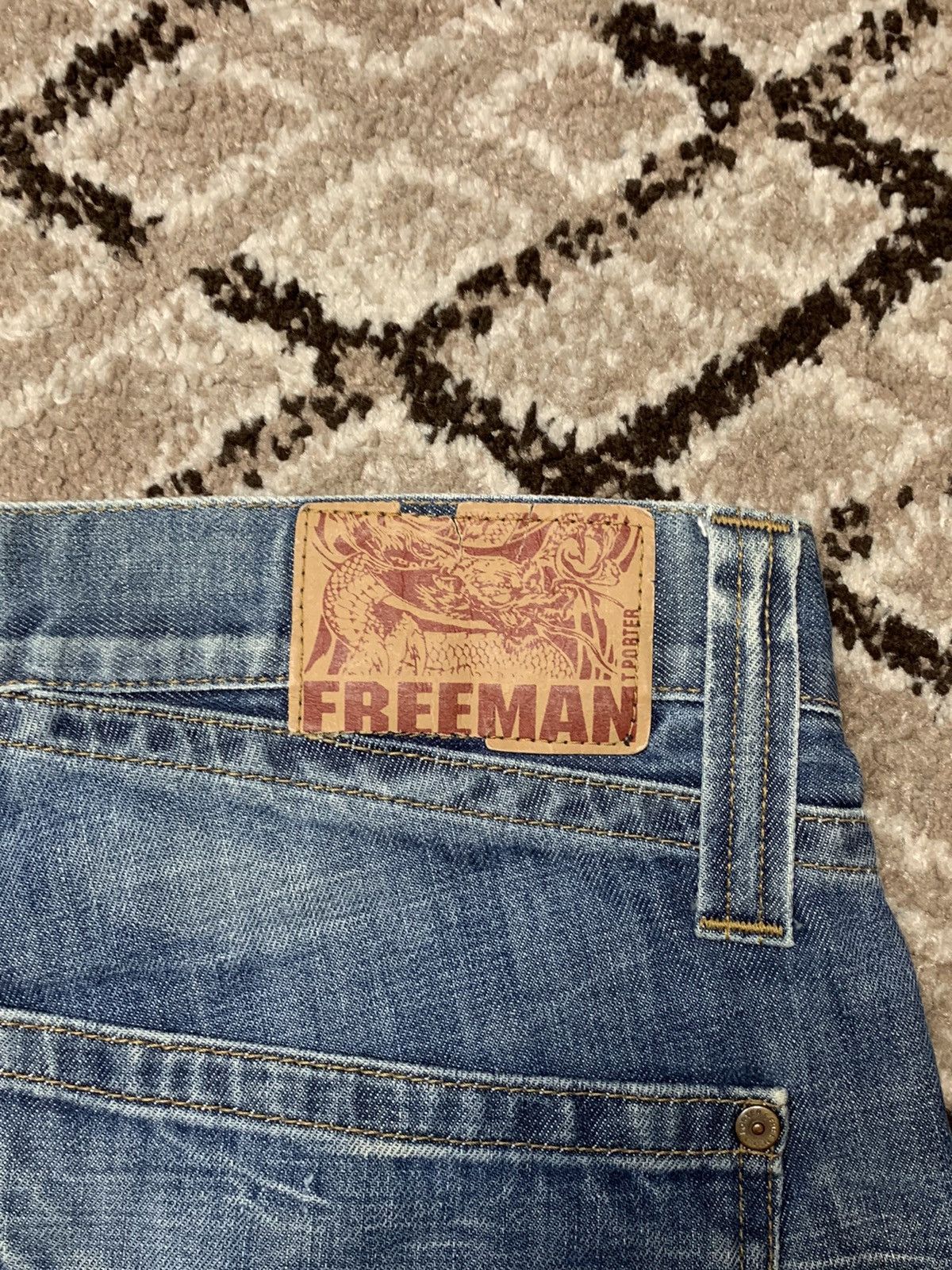 Freeman T. Porter × If Six Was Nine × Japanese Brand Vintage 90's Style Freeman T. porter Distressed Jeans Size US 34 / EU 50 - 16 Thumbnail