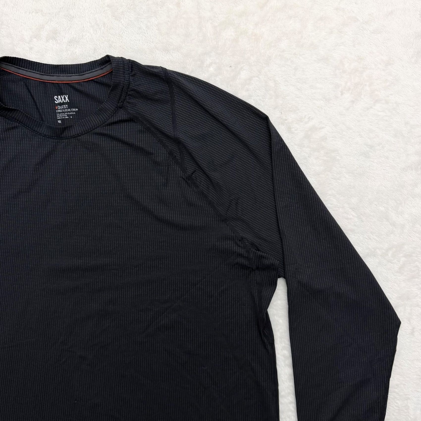 Vintage SAXX Quest Shirt Mens XL Black Long Sleeve Crew Performance Travel Base Layer Size US XL / EU 56 / 4 - 3 Thumbnail
