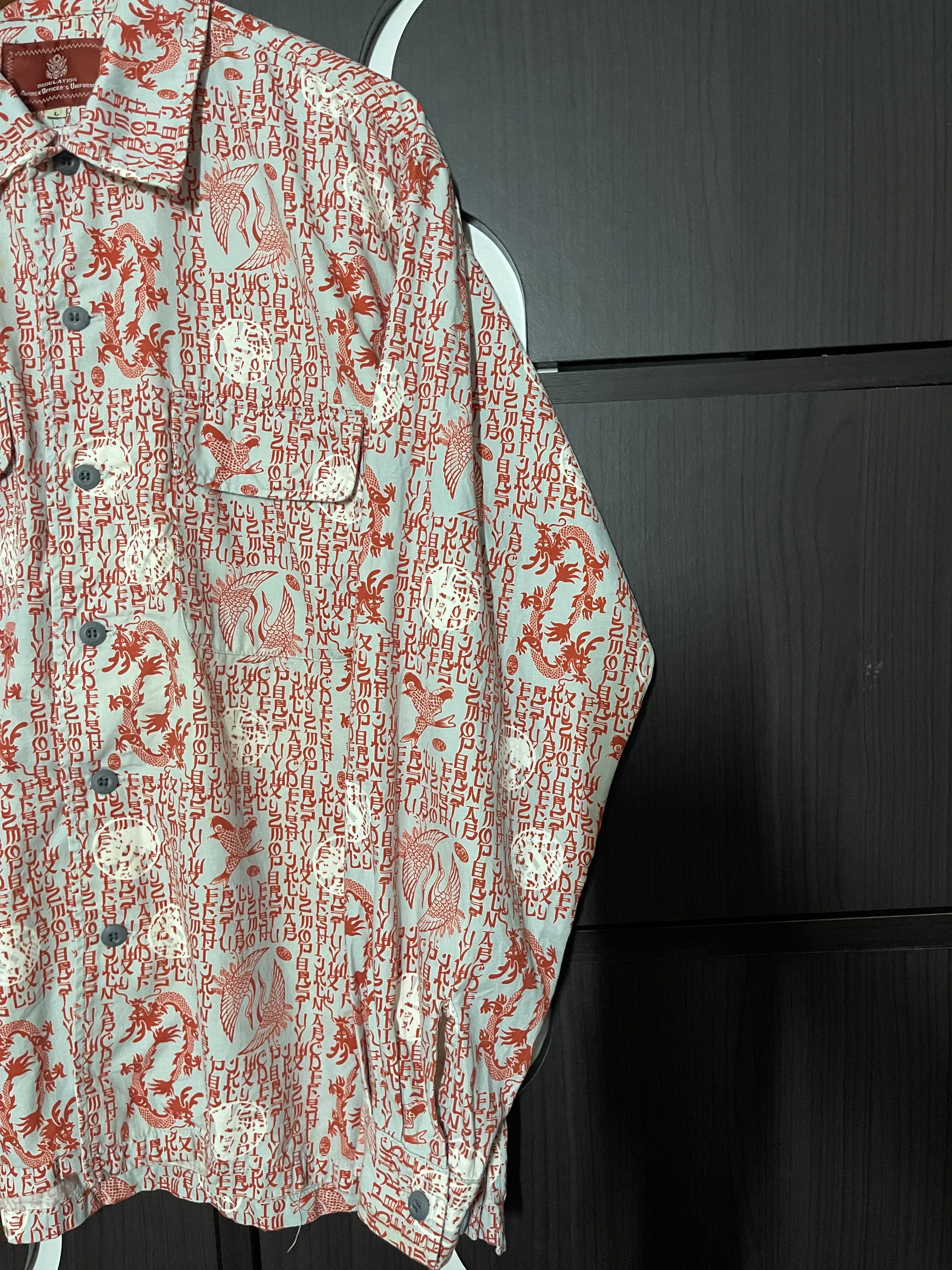 Avirex Avirex OVP Art Word Japanese Yakuza Style Size US L / EU 52-54 / 3 - 2 Thumbnail