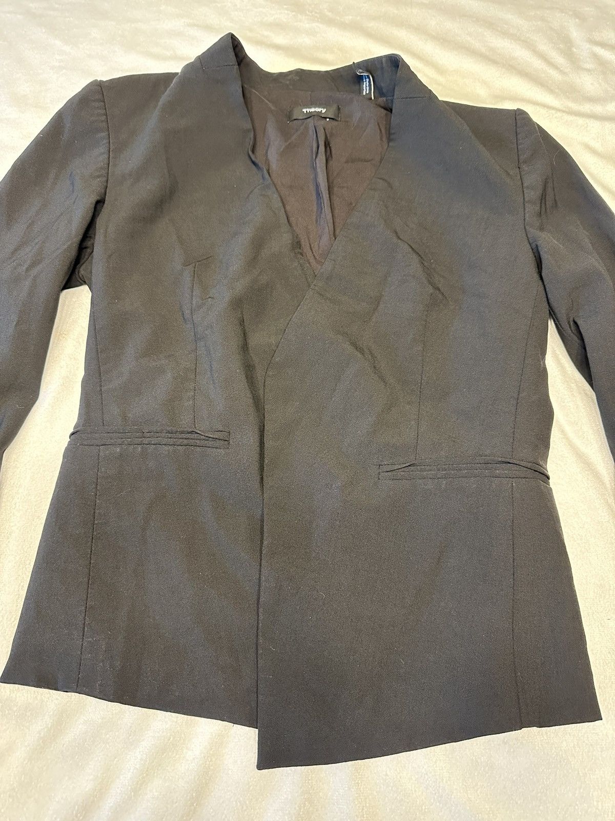 Theory Theory Women's Lanai Edition Open Front Jacket Size 2 Black Size XS / US 0-2 / IT 36-38 - 2 Thumbnail