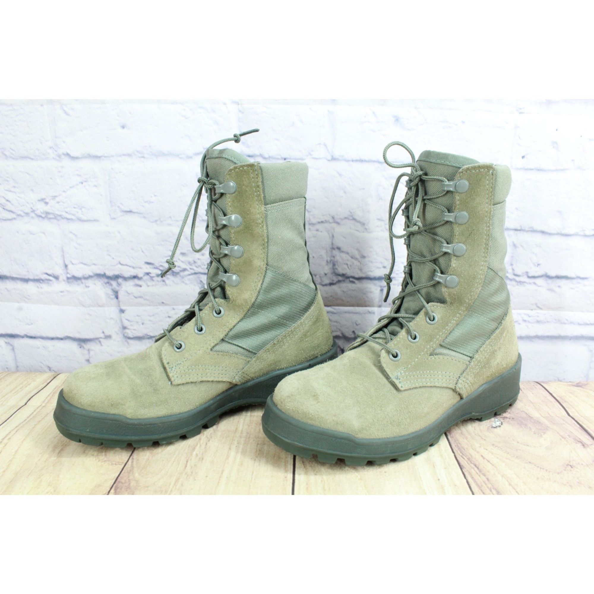 Other Sage Green Suede Military Combat Boots 5.5 W Size US 5.5 / EU 38 - 2 Thumbnail