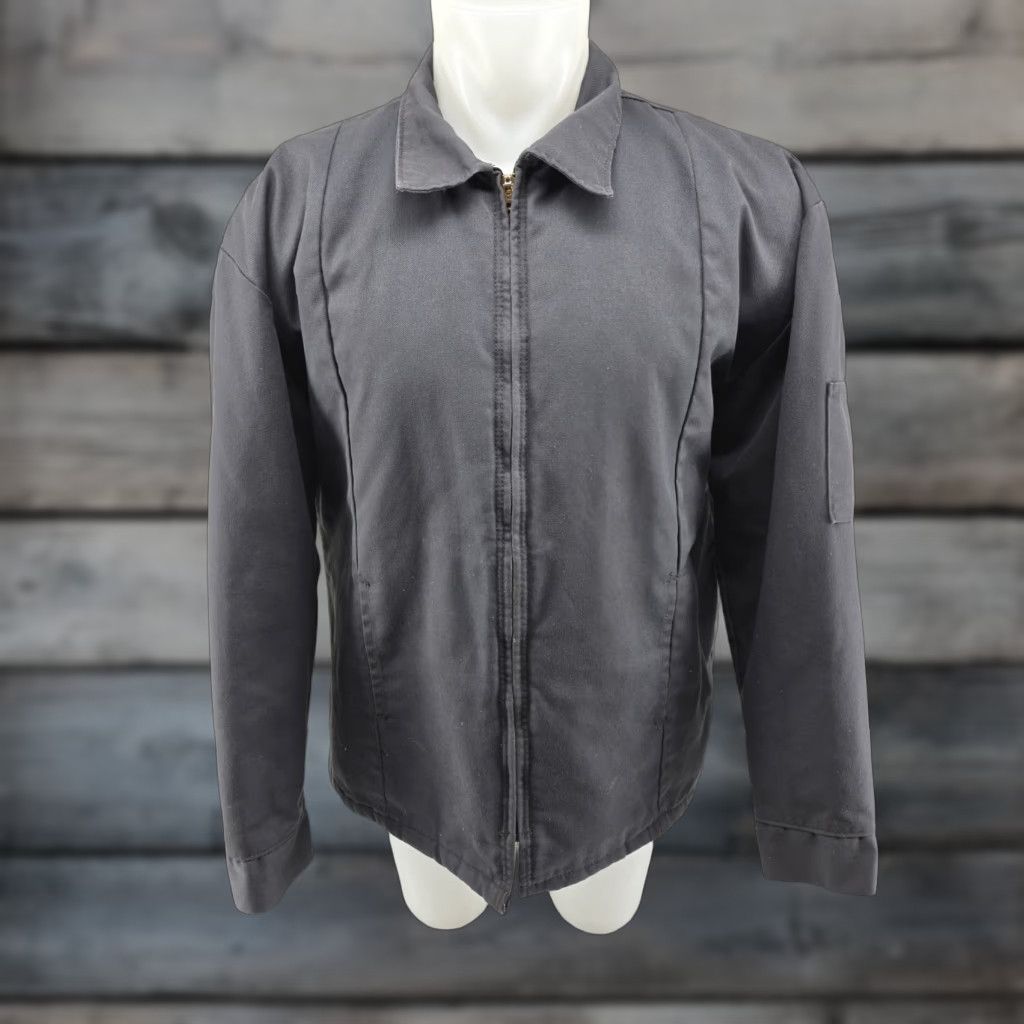 Red Kap Red Kap Jacket Mechanic Style XL Gray Distressed USA Coat, Workwear, Canvas, Zip, Regular Fit, Men's Jacket Size US XL / EU 56 / 4 - 1 Thumbnail
