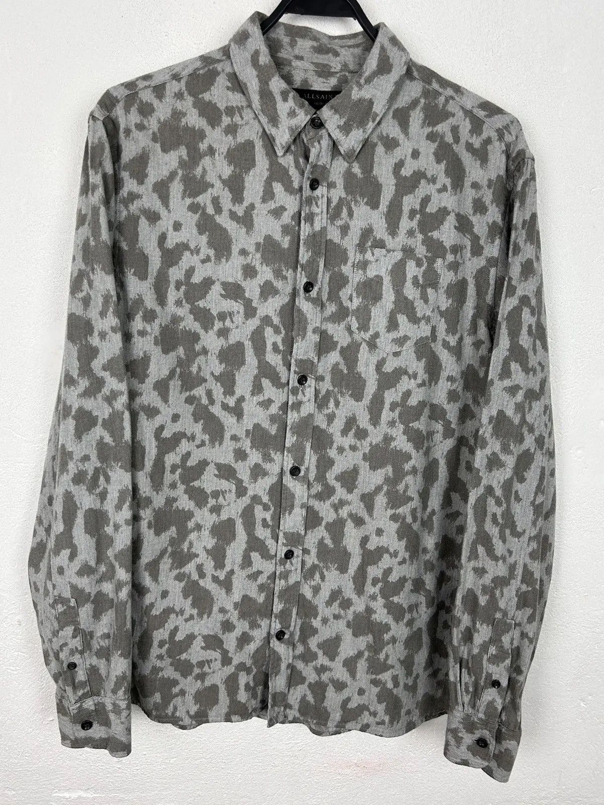 Allsaints Allsaints Montaud Allover Camo Design Long Sleeve Shirt Size US M / EU 48-50 / 2 - 1 Thumbnail
