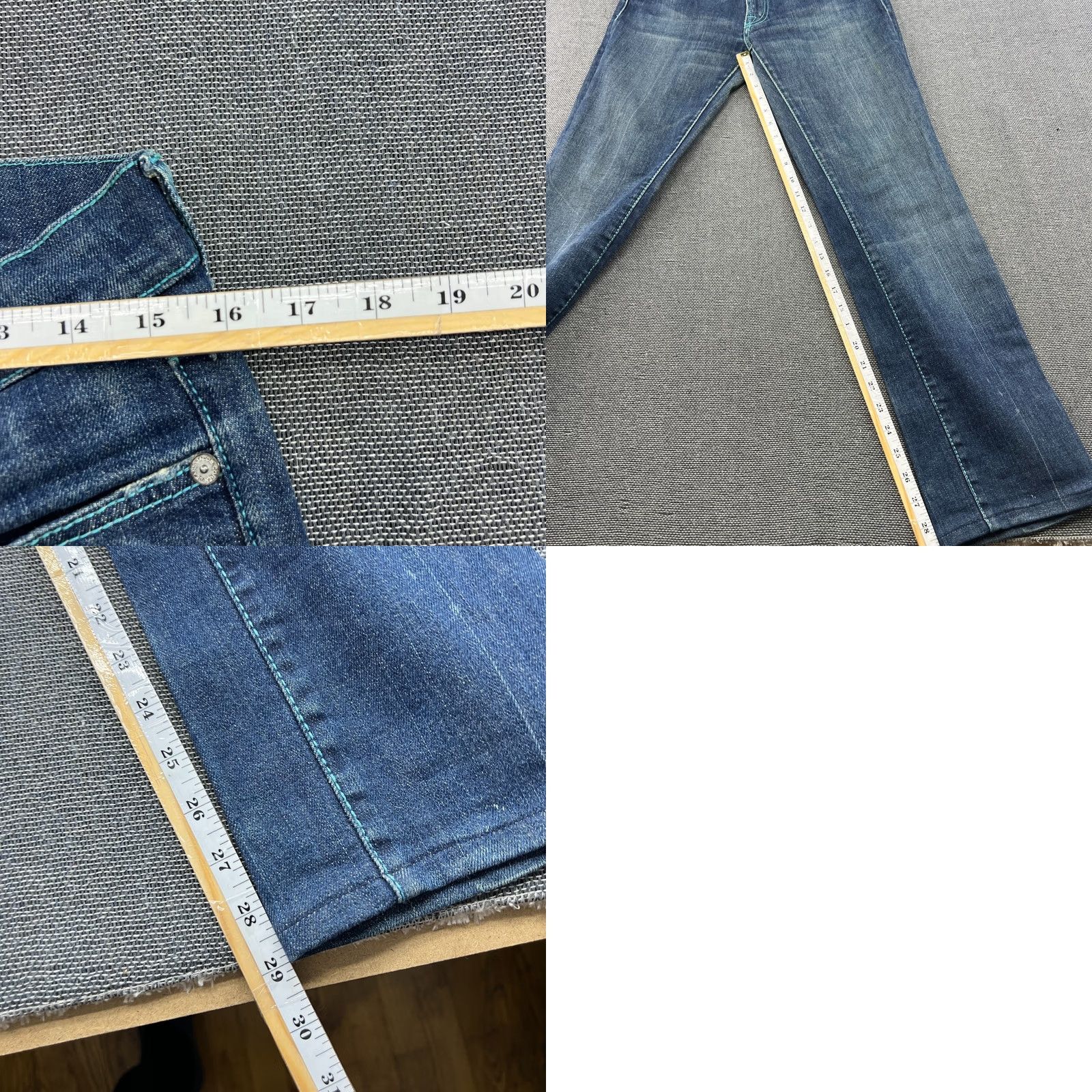 Jacob Cohen Jacob Cohen J711-S Jeans Womens W32 L29 Blue Denim Slim Fit Straight Mid Rise Size 24" / US 00 / IT 34 - 10 Thumbnail