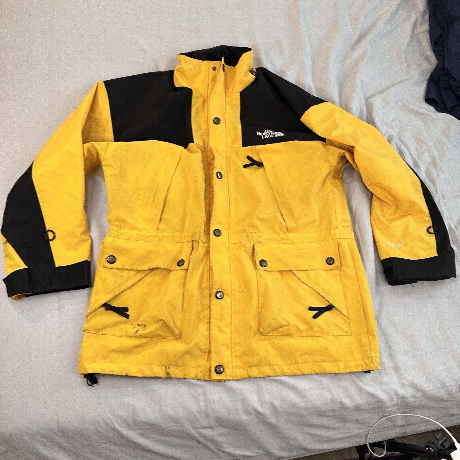 The North Face Vintage The North Face Size L Gore Tex Jacket Yellow ...