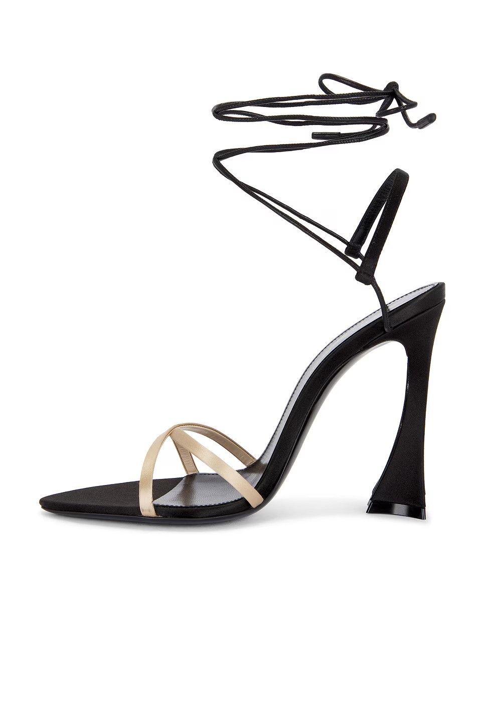 Saint Laurent Paris o1w1db10526 800043 Liza Sandals in Satin Crepe in Pink/Nero Size US 9 / IT 39 - 5 Thumbnail