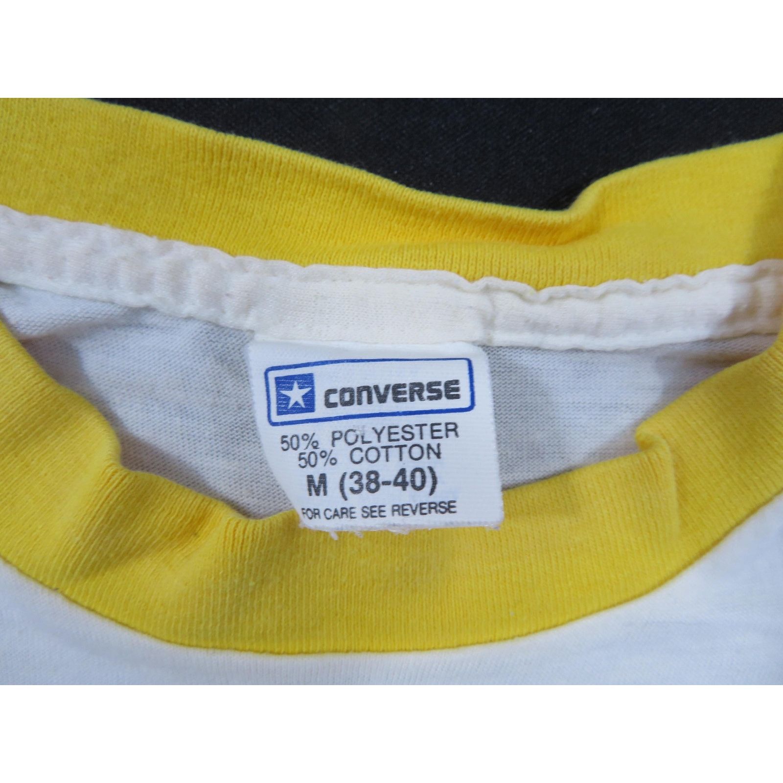 Converse Converse T-shirt White Green Yellow Striped Sz M 1980s Size US M / EU 48-50 / 2 - 4 Thumbnail