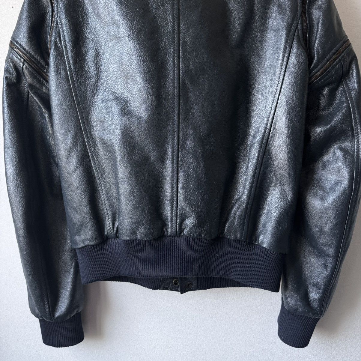 Maison Margiela SS2007 Martin Margiela Multi-Zip Bomber Leather Jacket Size US M / EU 48-50 / 2 - 9 Thumbnail