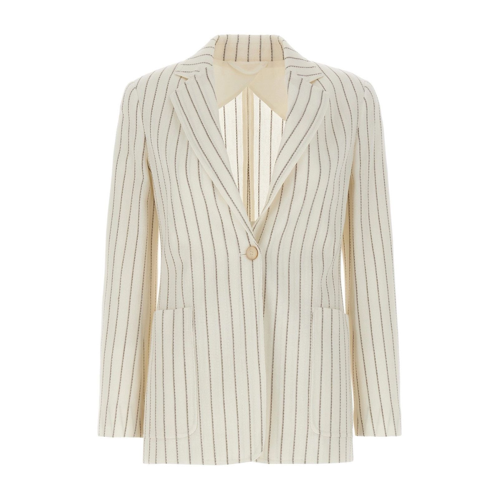 Max Mara MAX MARA Jadi White Striped Linen Blazer Jacket New & Authen Size XL / US 12-14 / IT 48-50 - 1 Thumbnail